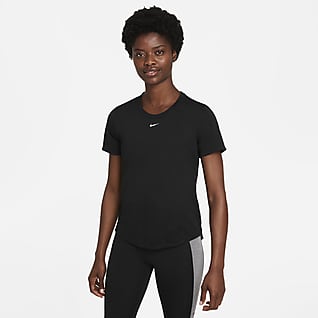 Nike Dri-FIT One Damestop met standaardpasvorm en korte mouwen