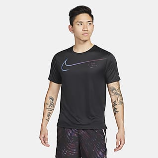 Nike Dri-FIT UV Run Division Miler 男子短袖印花跑步上衣