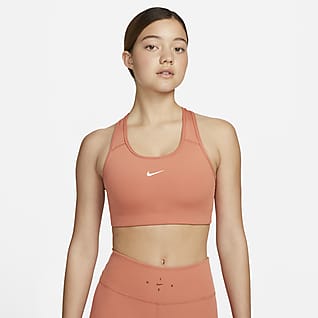 Nike Dri-FIT Swoosh Bra deportivo con almohadilla de una sola pieza de media sujeción para mujer