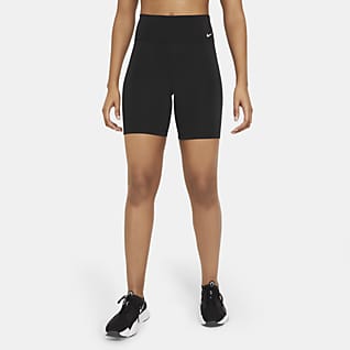 Nike One Shorts da ciclista a vita media 18 cm - Donna