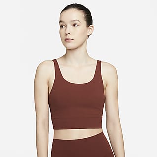 Nike Yoga Luxe Infinalon anyagú, rövid szabású női felsőrész