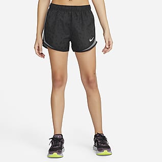 Nike Dri-FIT Tempo กางเกงวิ่งขาสั้น 3 นิ้วผู้หญิงลายพิมพ์เสือดาว