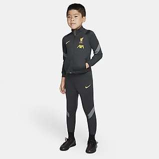 Λίβερπουλ Strike Πλεκτή ποδοσφαιρική φόρμα Nike Dri-FIT για μικρά παιδιά