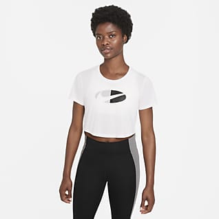 Nike Dri-FIT One Crop Top mit kurzen Ärmeln in Standardpassform für Damen