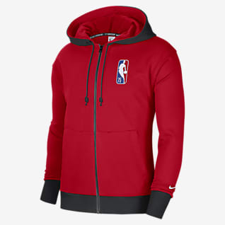 Chicago Bulls Courtside Sweat à capuche et zip en tissu Fleece Nike NBA pour Homme