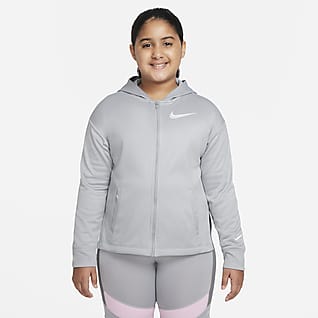 Nike Therma-FIT Big Kids' (Girls') Full-Zip Training Hoodie (Extended Size)