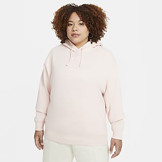 Nike Sportswear Collection Essentials Bol Kesimli Fleece Kadın Kapüşonlu Üstü (Büyük Beden)