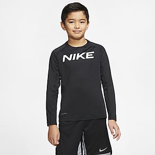 Nike Pro Hosszú ujjú edzőfelső nagyobb gyerekeknek (fiúk)