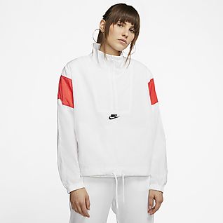 all white nike windbreaker womens