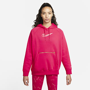 red and black nike hoodie womens