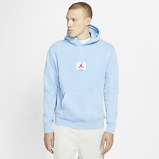 white and blue jordan hoodie