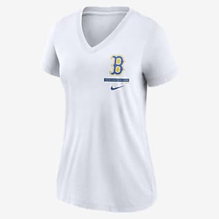 Nike City Connect (MLB Boston Red Sox) Women's Mid V-Neck T-Shirt
