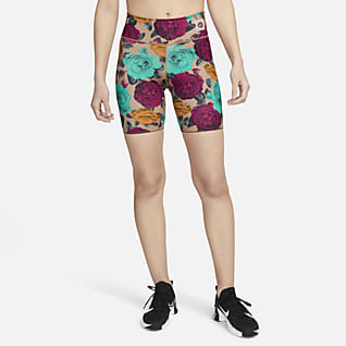 Nike Dri-FIT One Icon Clash Shorts de entrenamiento estampados de 18 cm y tiro medio para mujer