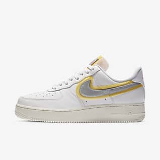 nike air force 1 white with yellow tick