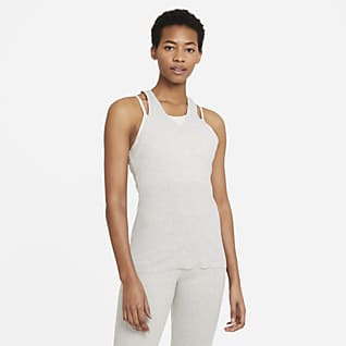 Nike Yoga Camiseta de tirantes de tela rib para mujer