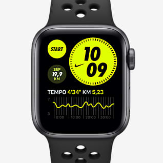 Apple Watch Nike Series 6 (GPS + Cellular) mit Nike Sportarmband 40-mm-Aluminiumgehäuse in Space Grey