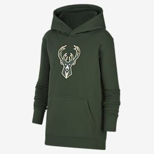 Milwaukee Bucks Nike NBA-hoodie van fleece voor kids