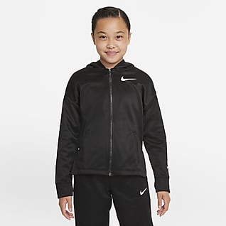 Nike Therma-FIT Big Kids' (Girls') Full-Zip Training Hoodie