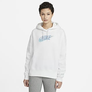 white hoodie women's nike