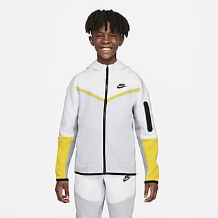 Nike Sportswear Tech Fleece Huvtröja med dragkedja i fullängd för ungdom (killar)