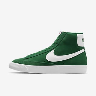 blue green and black nike shoes