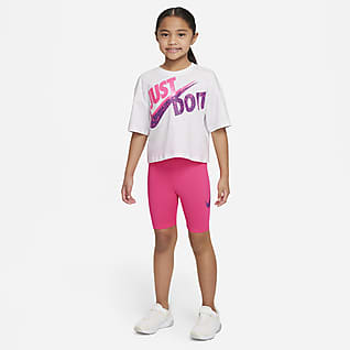 Nike 幼童T恤和单车短裤套装
