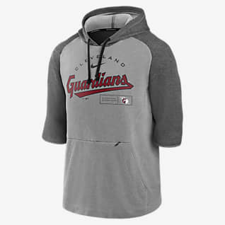 Nike Dri-FIT Team Arch (MLB Cleveland Guardians) Men's 3/4-Sleeve Pullover Hoodie