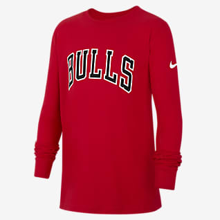Chicago Bulls Courtside Langærmet Nike NBA-T-shirt til større børn