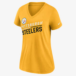 Nike Slant Team (NFL Pittsburgh Steelers) Women's Mid V-Neck T-Shirt