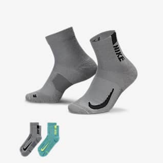 Nike Multiplier Calcetines hasta el tobillo de running (2 pares)
