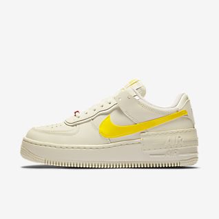 Damen Weiss Air Force 1 Low Top Schuhe Nike At