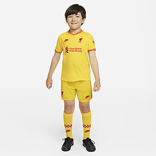 Liverpool FC 2021/22 harmadik Nike Dri-FIT futballszett gyerekeknek