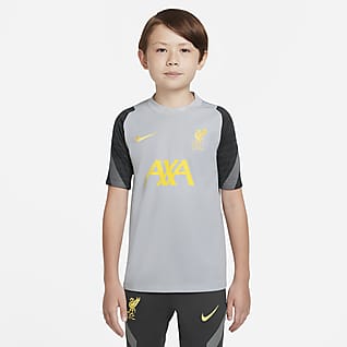 Λίβερπουλ Strike Κοντομάνικη ποδοσφαιρική μπλούζα Nike Dri-FIT για μεγάλα παιδιά