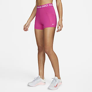 Nike Pro Dri-FIT Calções de treino de 8 cm de cintura subida para mulher