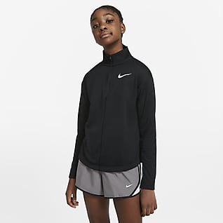 Nike Big Kids' (Girls') 1/2-Zip Long-Sleeve Running Top
