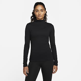 Nike Yoga Luxe Dri-FIT Långärmad ribbstickad tröja för kvinnor