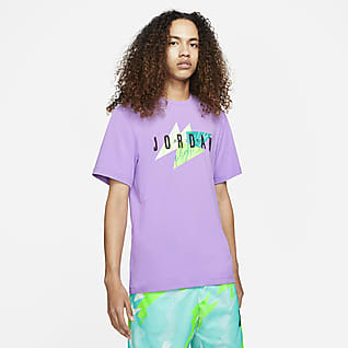 purple and grey nike shirt