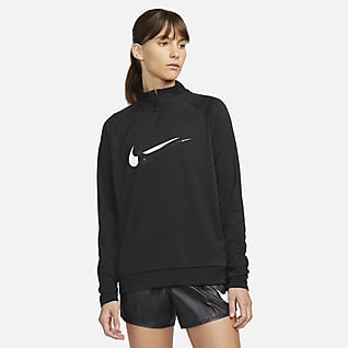 Nike Dri-FIT Swoosh Run Capa intermedia de running con cierre de 1/4 para mujer