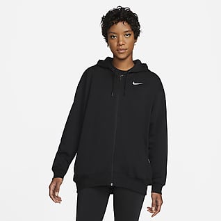 Nike Sportswear Sudadera con gorro de cierre completo tamaño oversized para mujer