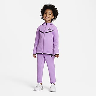 Nike Sportswear Tech Fleece Conjunto de sudadera con cierre con capucha y pantalones para bebé