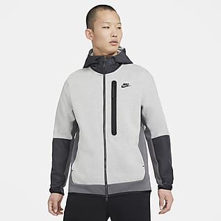 Nike Sportswear Tech Fleece Hosszú cipzáras, szőtt kapucnis férfipulóver