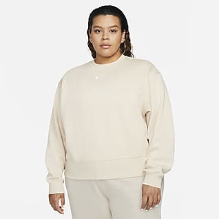 Nike Sportswear Collection Essentials Fleecetröja i oversize-modell med rund hals för kvinnor (Plus Size)