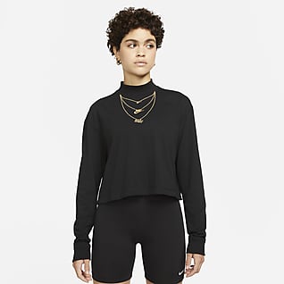 Nike Sportswear Tee-shirt à manches longues et col montant pour Femme