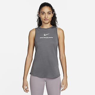 Nike Dri-FIT Camiseta de tirantes de yoga con cuello alto para mujer