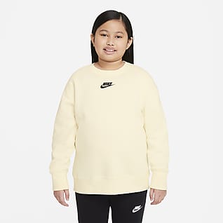Nike Sportswear Club Fleece Mikina s kulatým výstřihem (rozšířená velikost) pro větší děti (dívky)