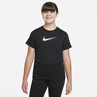 Nike Dri-FIT Trophy Κοντομάνικη μπλούζα προπόνησης για μεγάλα κορίτσια (μεγαλύτερο μέγεθος)