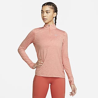 Nike Maglia da running con zip a metà lunghezza - Donna