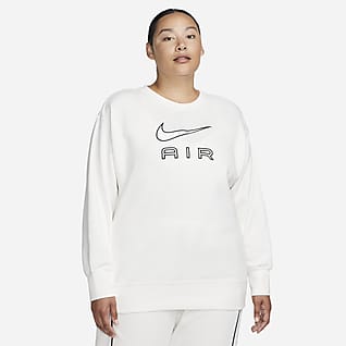 Nike Air Sweat-shirt à col ras-du-cou en tissu en molleton pour Femme (grande taille)