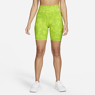 Nike One Luxe Icon Clash Shorts de ciclismo de entrenamiento de tiro medio para mujer