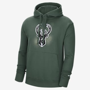 Milwaukee Bucks Dessuadora amb caputxa de teixit Fleece Nike NBA - Home